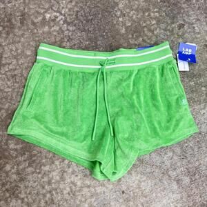 NWTs Joy Lab Green Terry Cloth Lounge Shorts w/ Striped Waistband (XL)